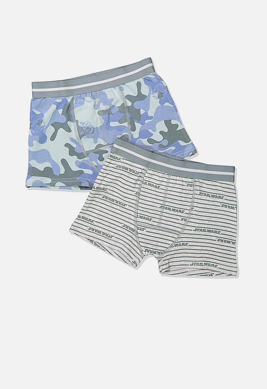 Cotton On - Boys 2 pack trunk - blue & grey 