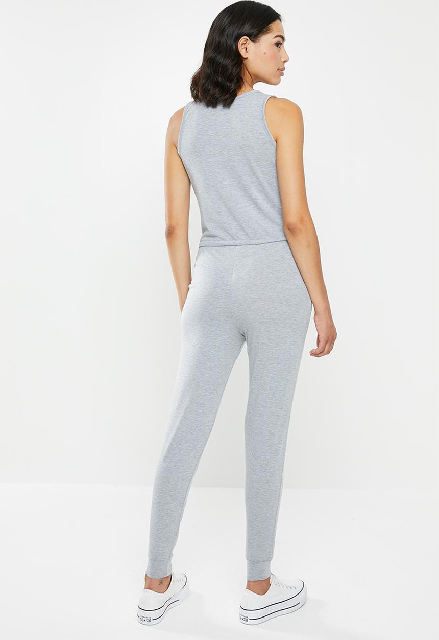 Missguided - Sleeveless jersey jumpsuit - grey