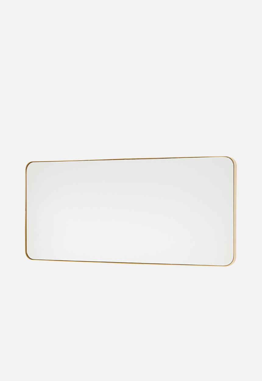 Sixth Floor - Rectangular mirror - gold frame