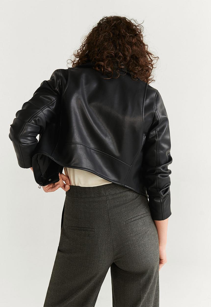 MANGO - Biker jacket - black