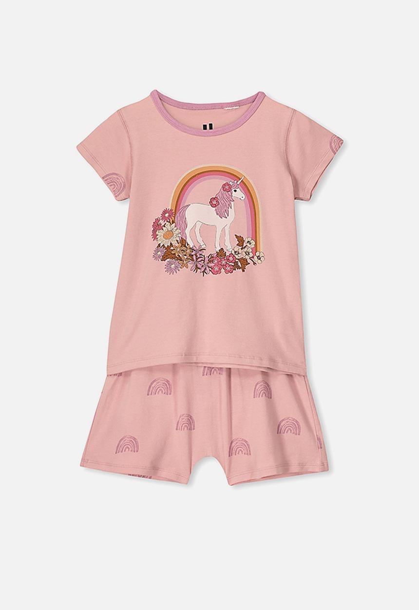 Cotton On - Harpa short sleeve pj set - pink