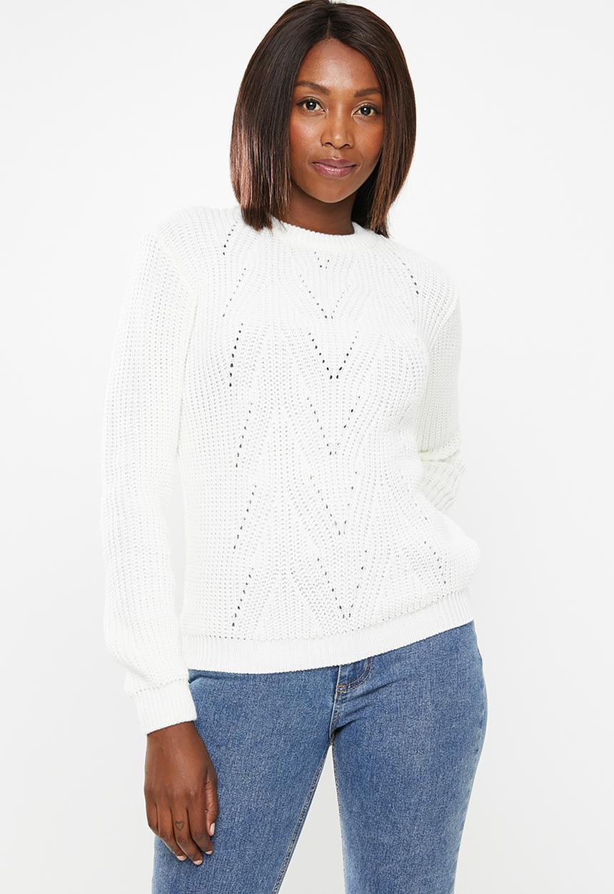edit - Stitch detail jersey - milk