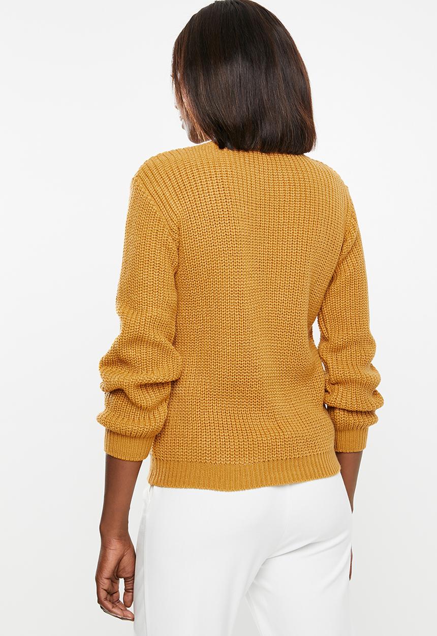 edit - Stitch detail jersey - orange