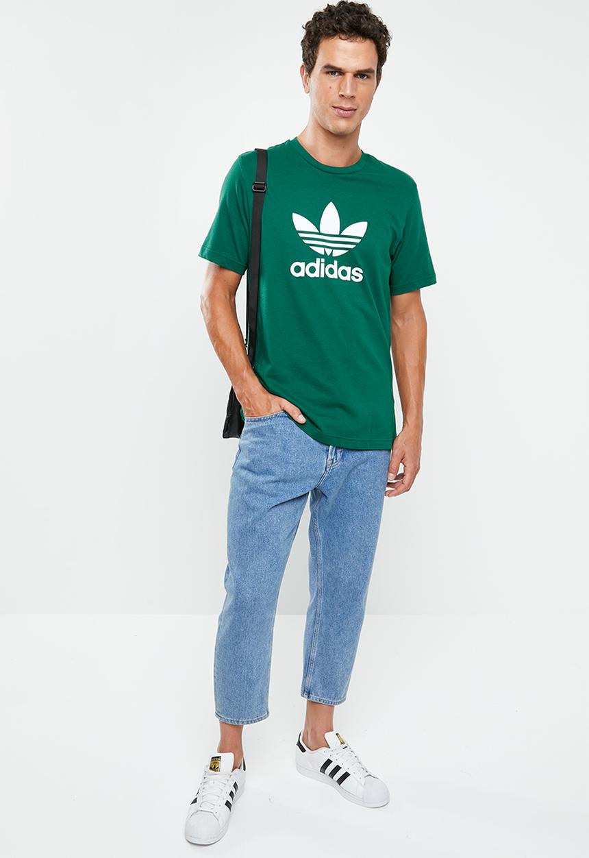 adidas Originals - Trefoil T-shirt - green & white 
