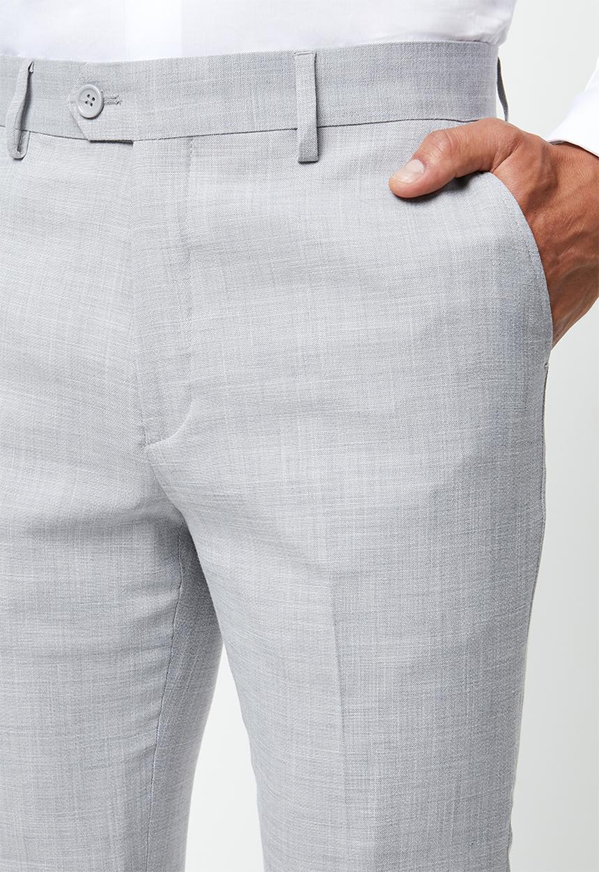 POLO - Mens classic custom fit formal trouser - grey 