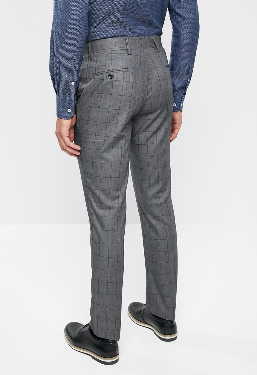 POLO - Mens classic custom fit formal trouser - grey