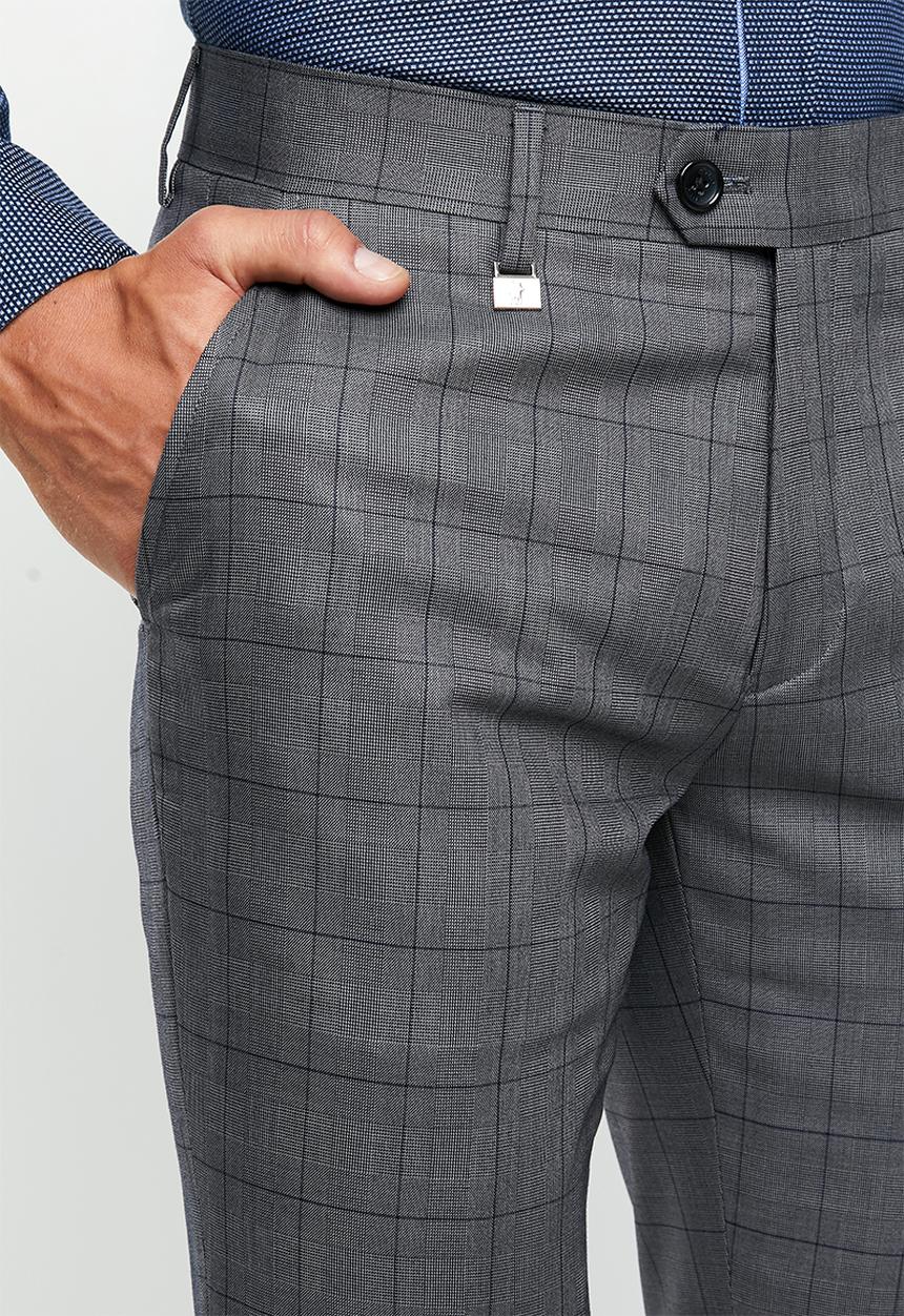 POLO - Mens classic custom fit formal trouser - grey