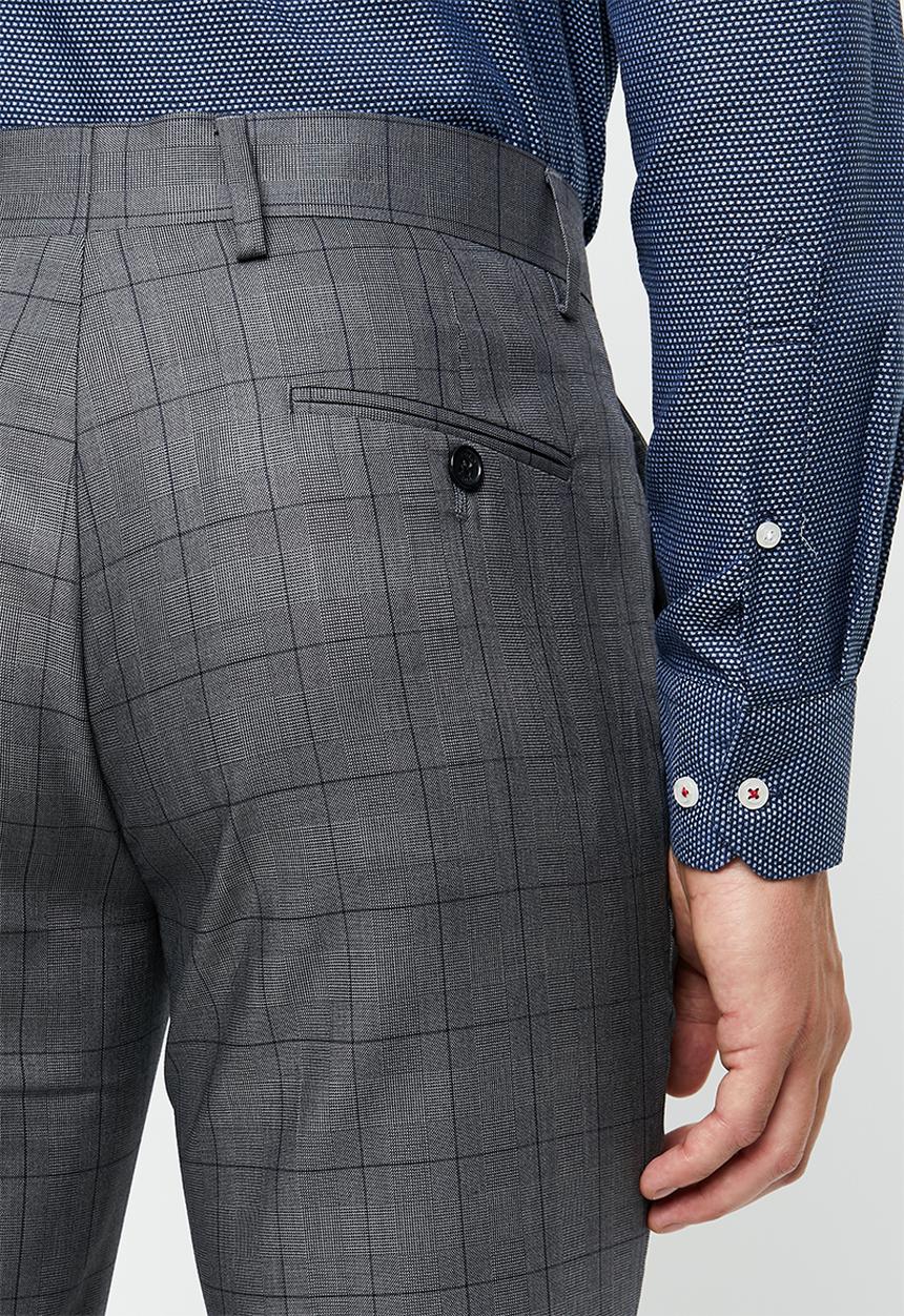 POLO - Mens classic custom fit formal trouser - grey