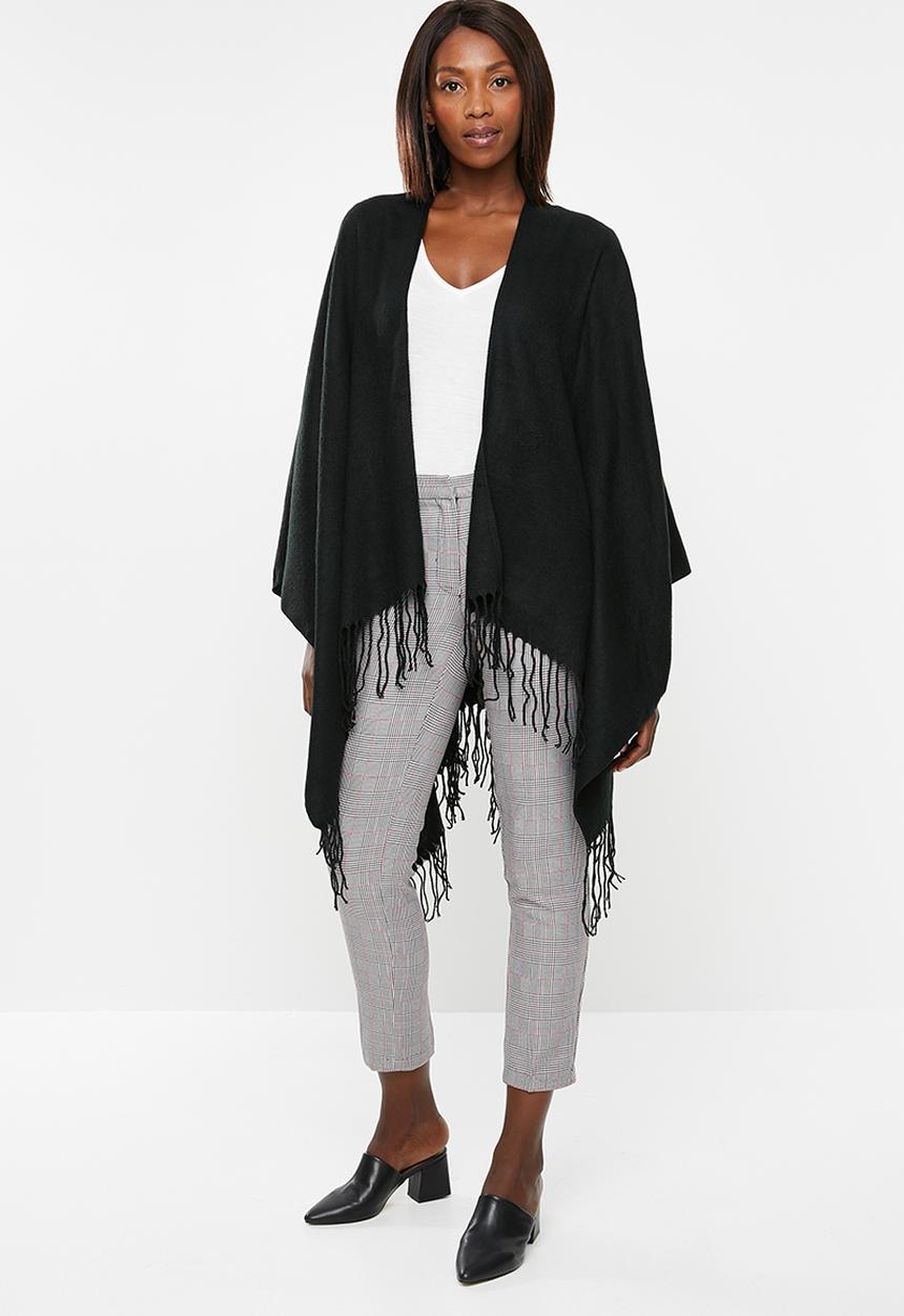 edit - Buttercup poncho - black