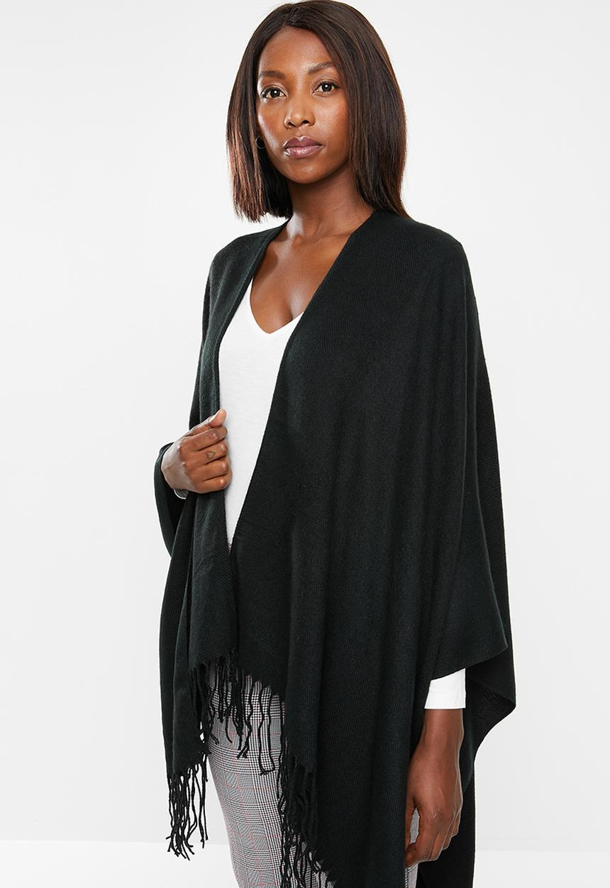 edit - Buttercup poncho - black