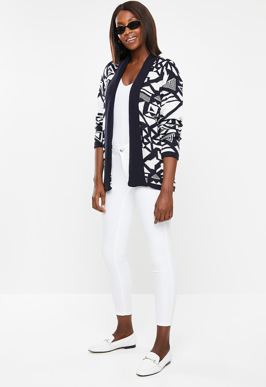 edit - Kimono cardi - navy & white 