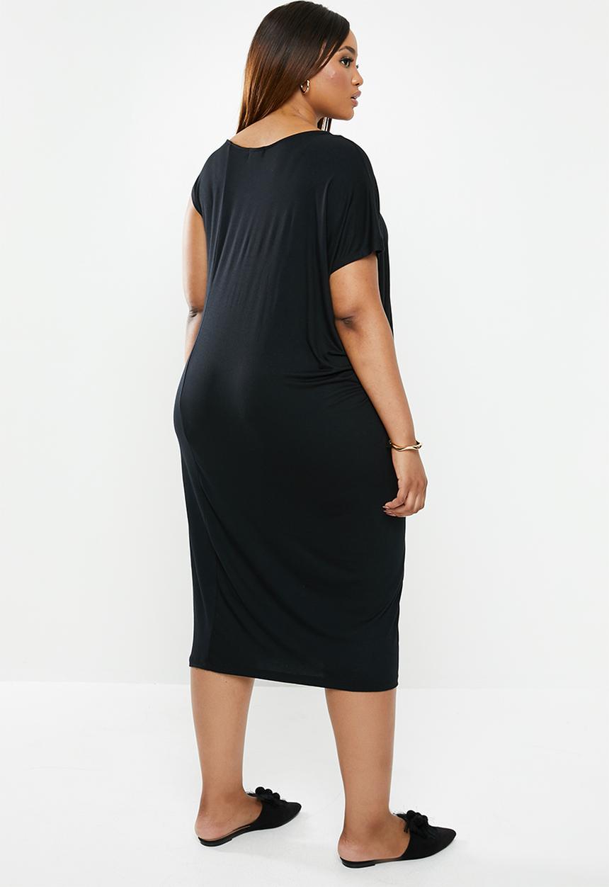 edit Plus - Asymmetrical styled dress - black