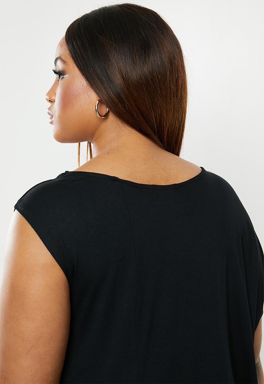 edit Plus - Asymmetrical styled dress - black