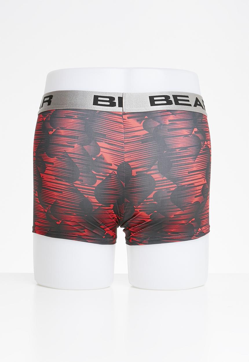 Bear - Bear digital heart - red & black