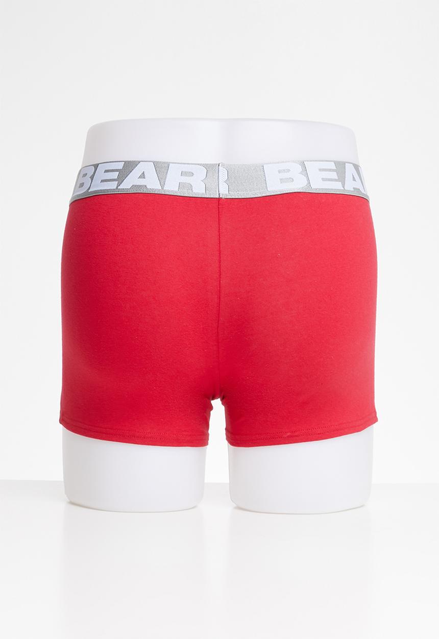 Bear - Bear rose and guitar - red & black