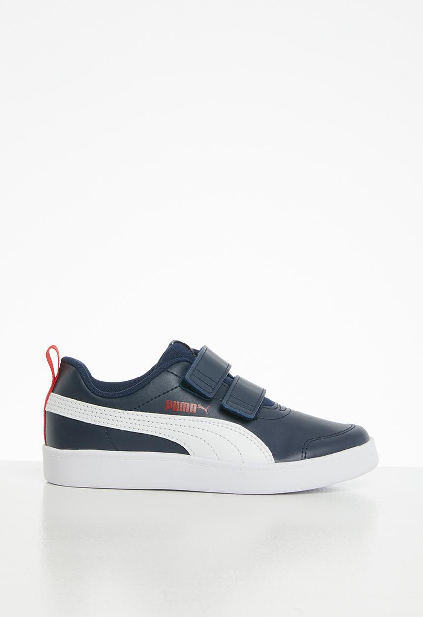PUMA - Courtflex v2 v ps - peacoat/high risk red
