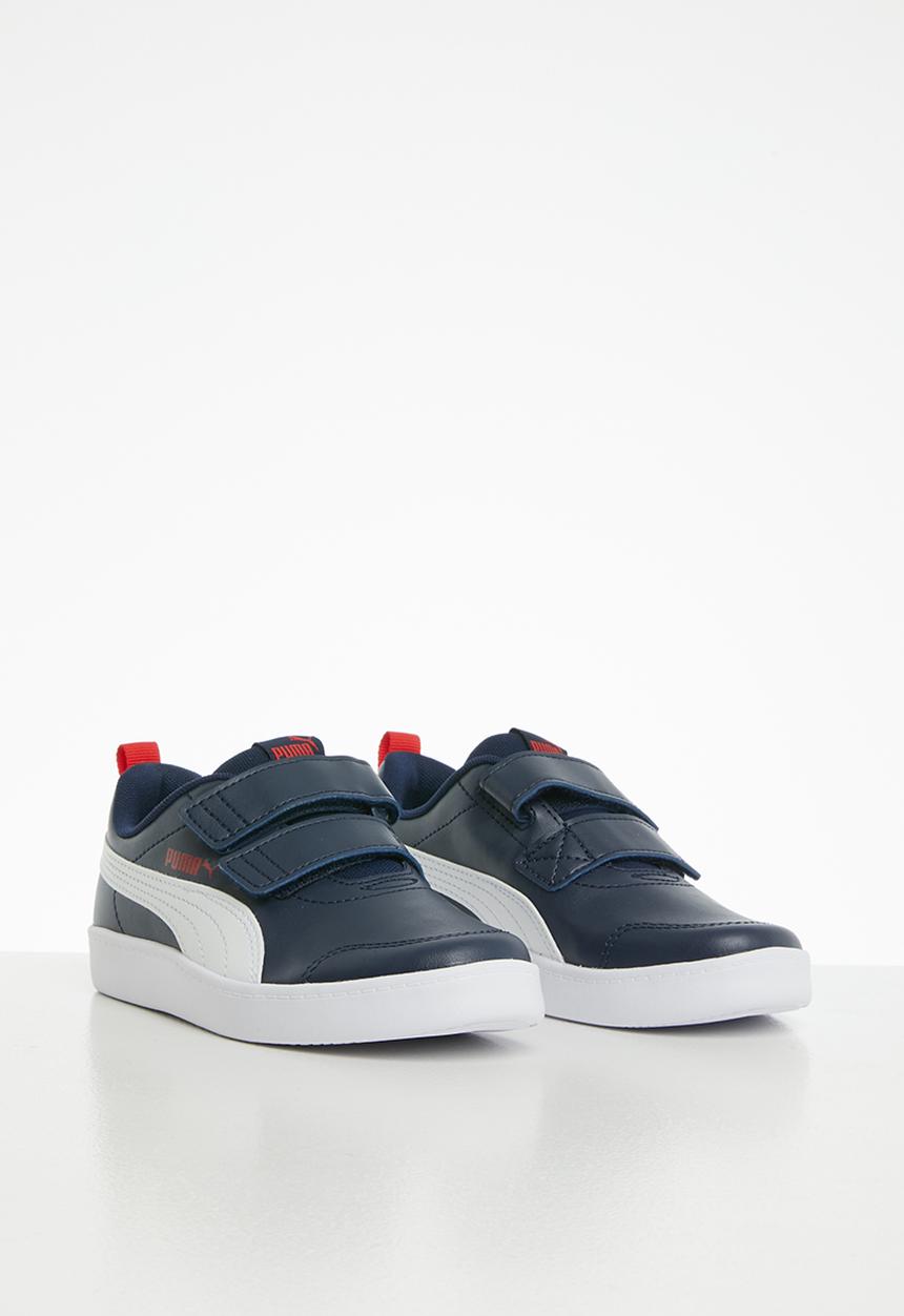 PUMA - Courtflex v2 v ps - peacoat/high risk red