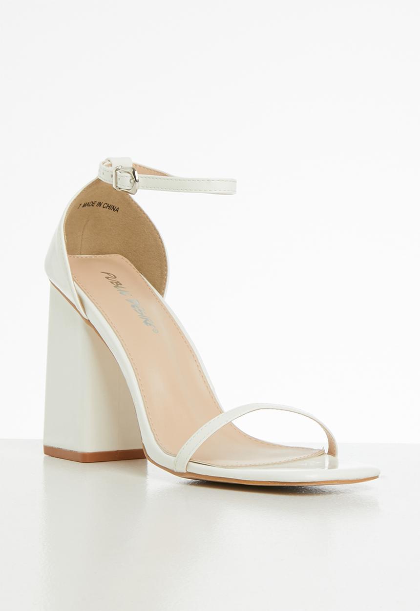 Public Desire - Anna barley there heel  - white