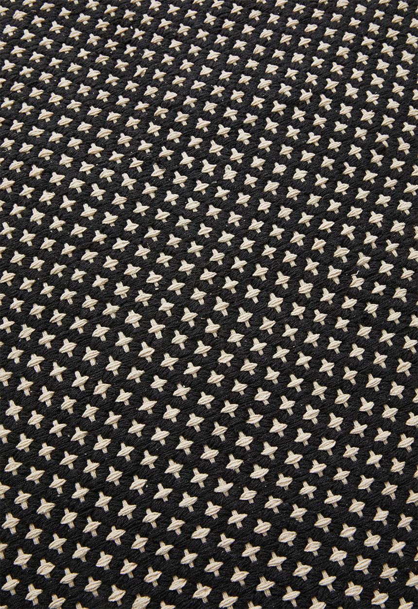 Sixth Floor - Woven bath mat with tassels - black & white