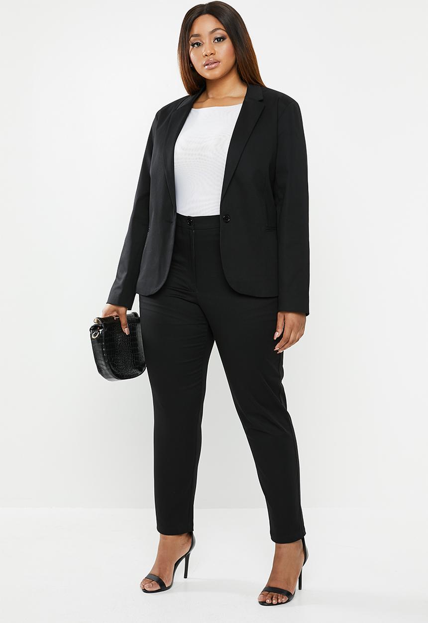 edit Plus - Tapered pant trousers (plus) - black