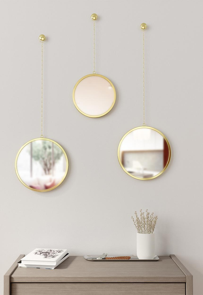 Umbra - Dima round mirror (3) brass