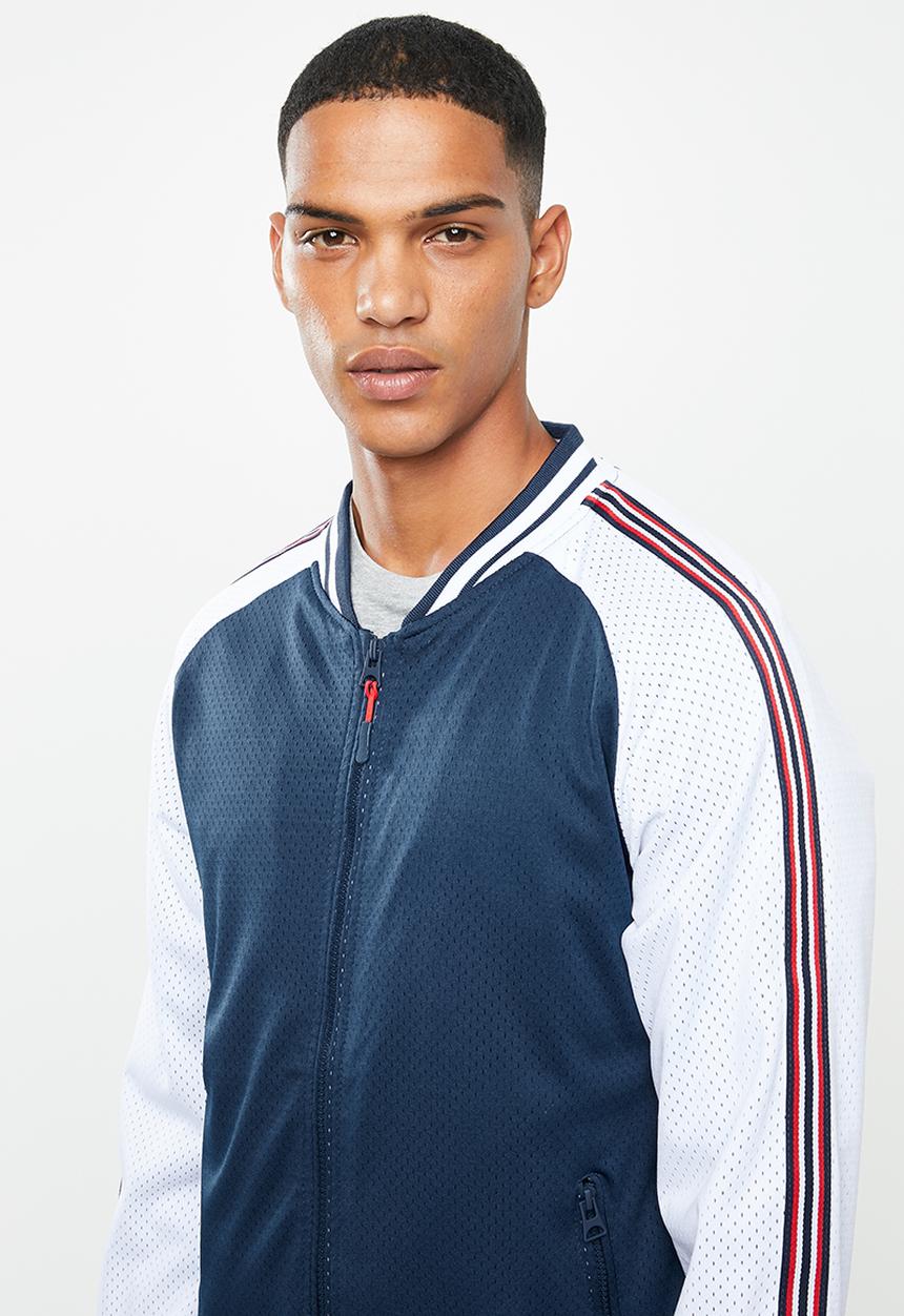 Brave Soul - Gomez bomber jacket - navy & white 