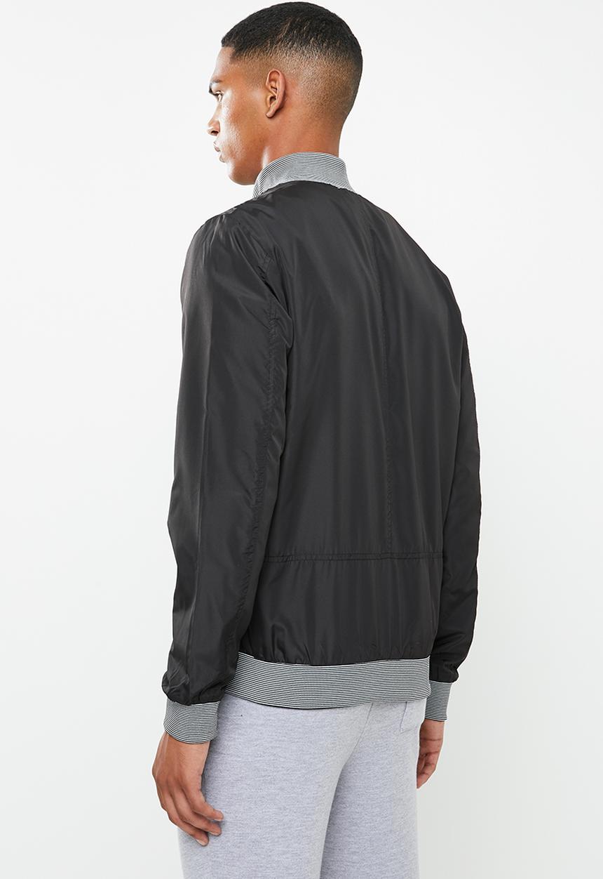 Brave Soul - Callaghan bomber jacket - black & white 