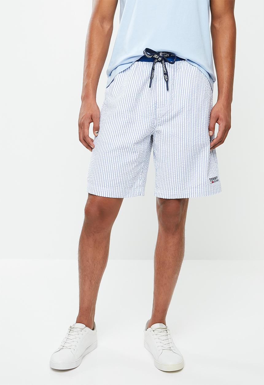 Tommy Hilfiger - Tjm seersucker short - white & blue 