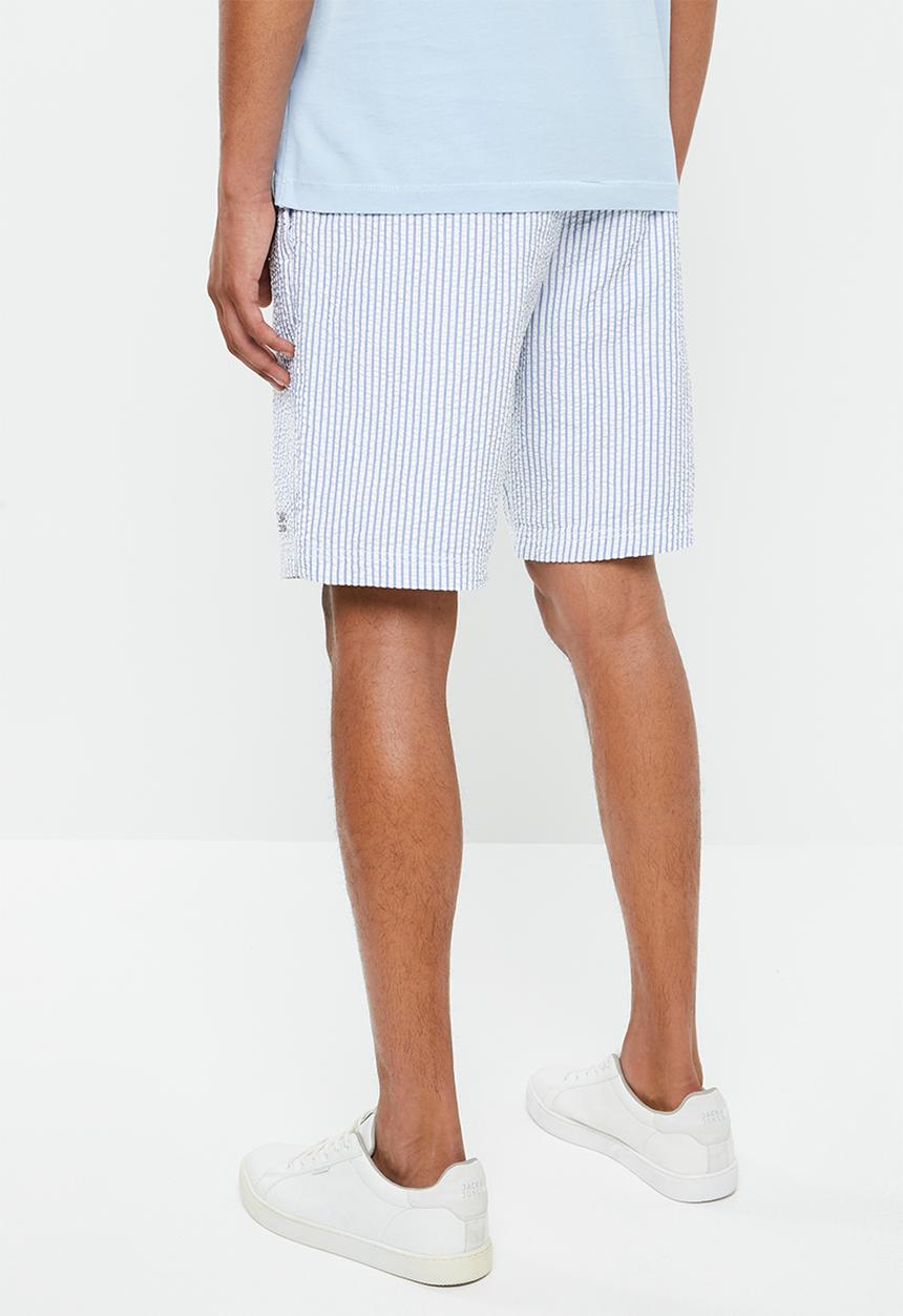 Tommy Hilfiger - Tjm seersucker short - white & blue 