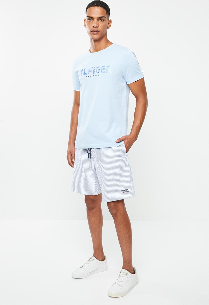 Tommy Hilfiger - Tjm seersucker short - white & blue 