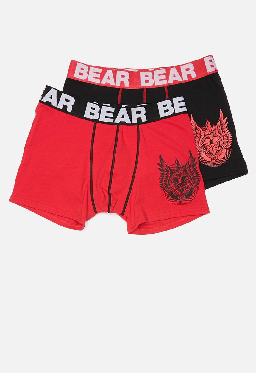Bear - Bear geometric - red & black