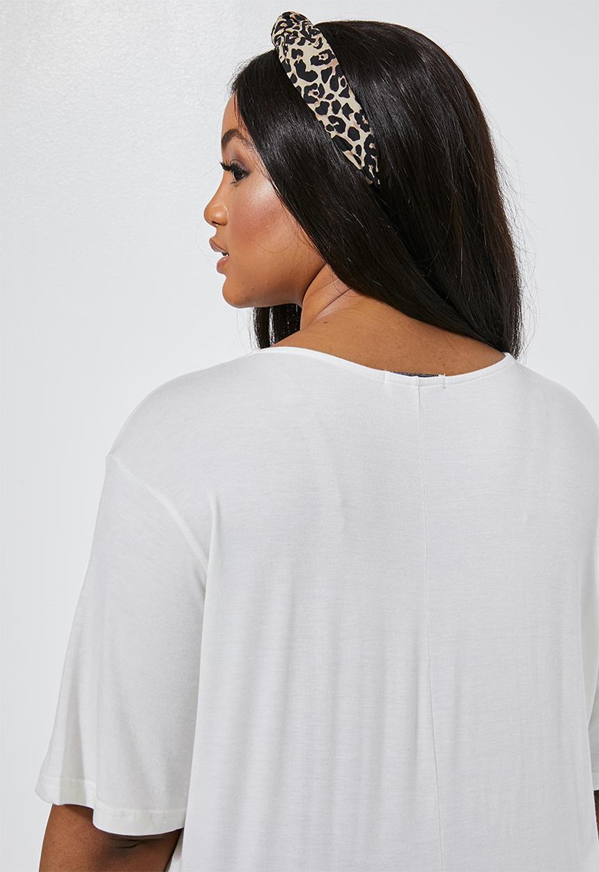 Superbalist - Longer length tee - white 