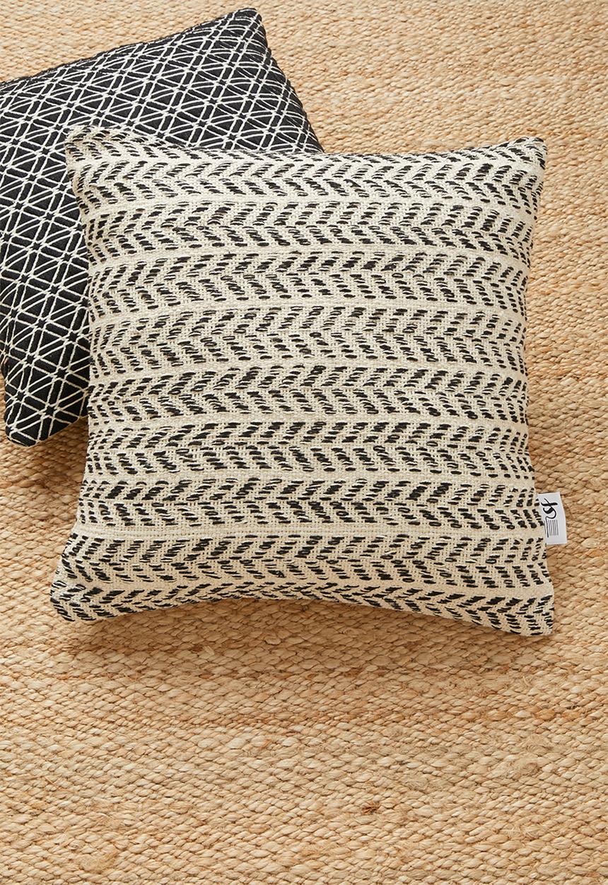 Sixth Floor - Mura cushion cover - black & cream