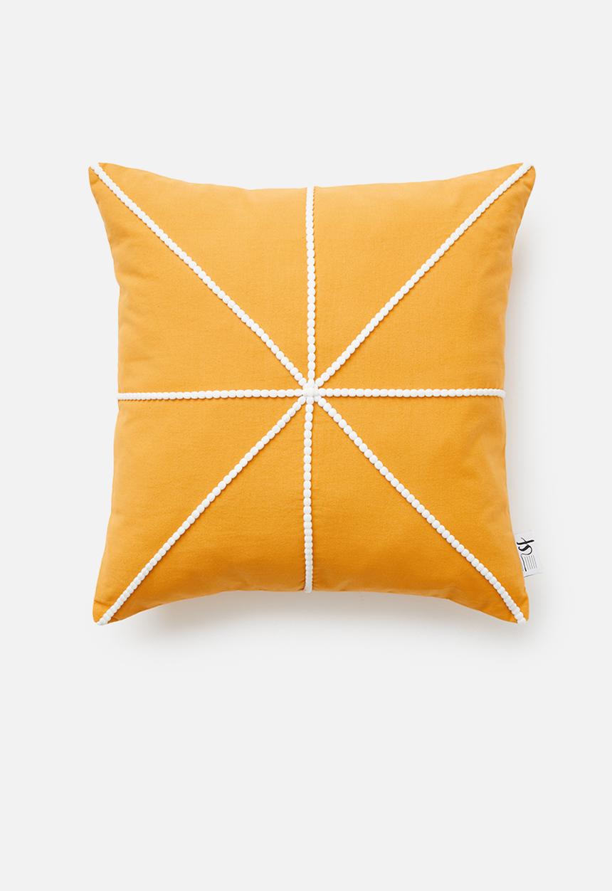 Sixth Floor - Fracture cushion cover - mustard
