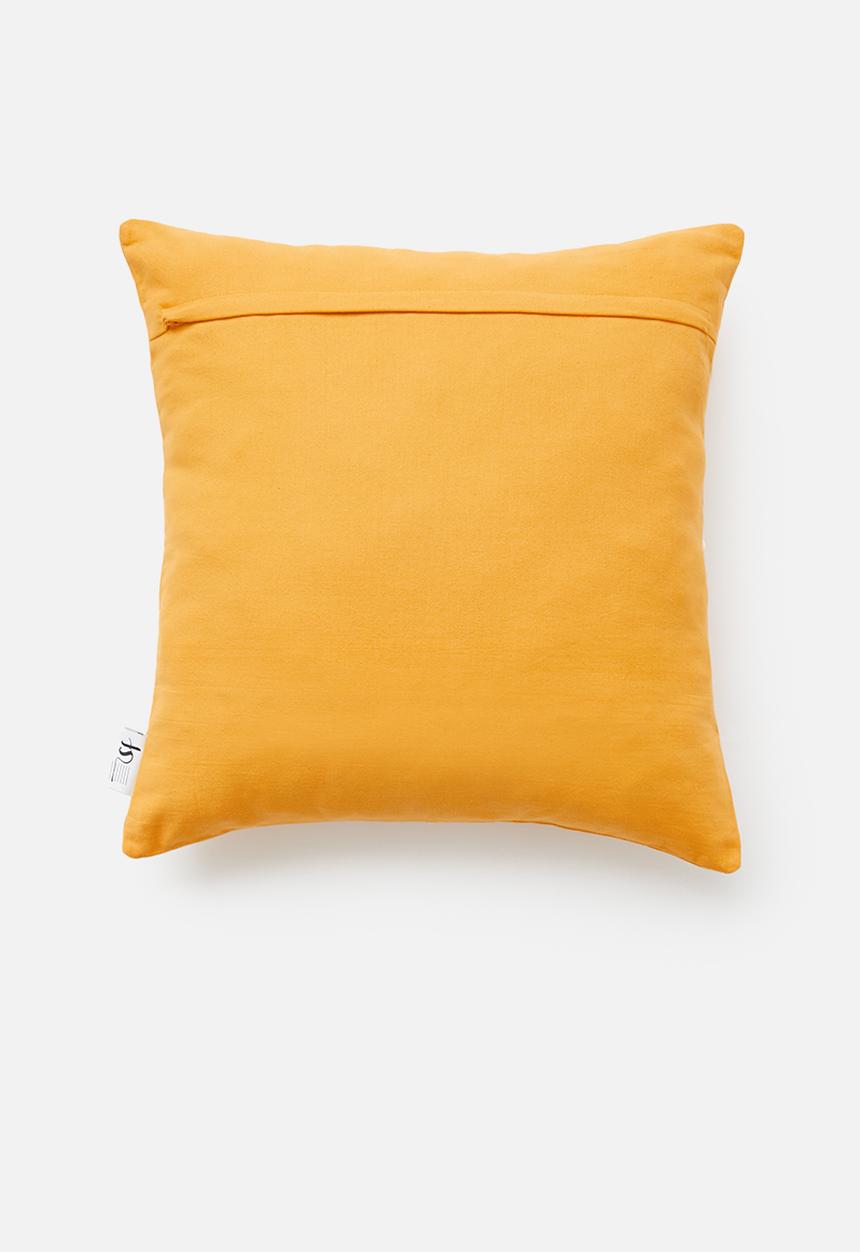 Sixth Floor - Fracture cushion cover - mustard