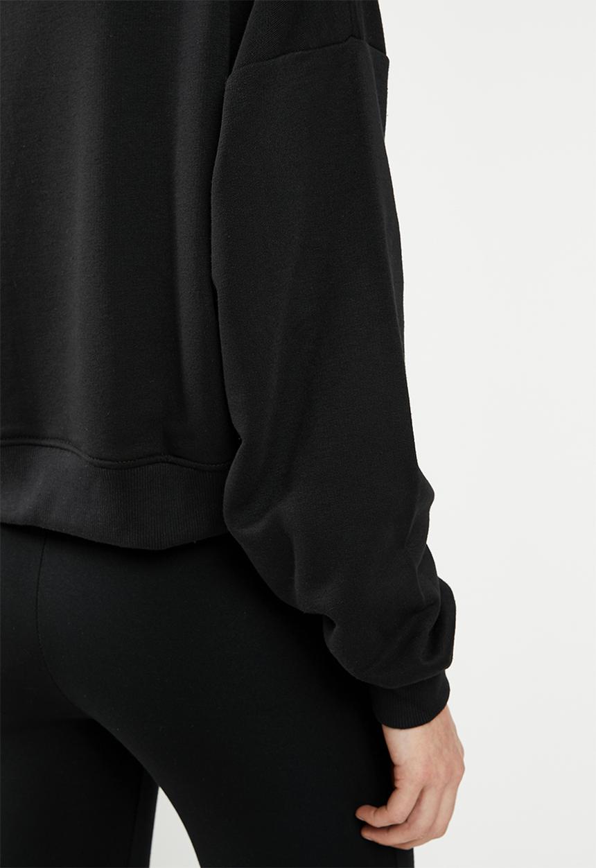Missguided - V front oversized sweat - black