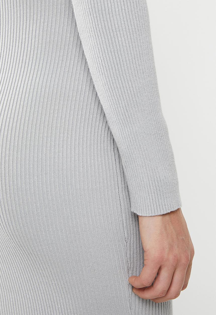Missguided - High neck knitted mini dress - grey