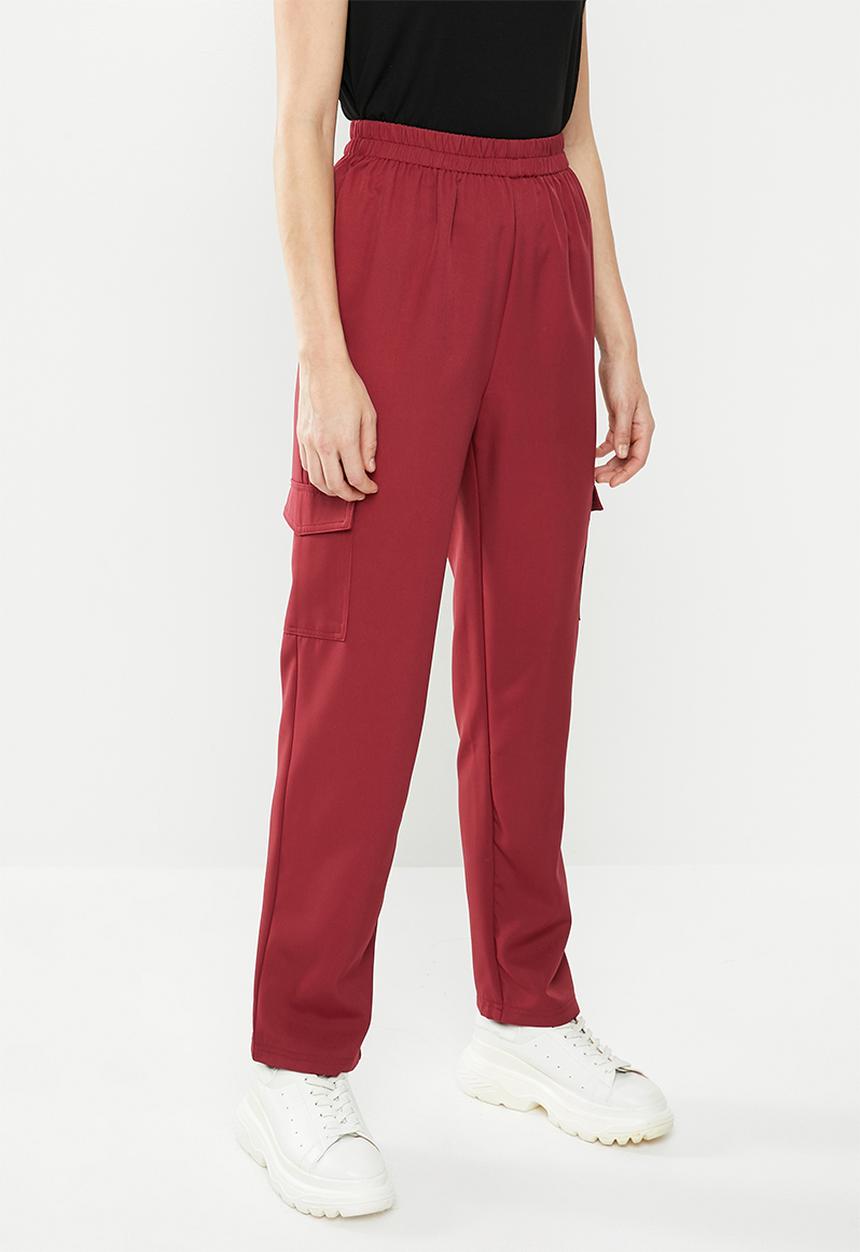 Missguided - Pocket utility cargo trousers - red