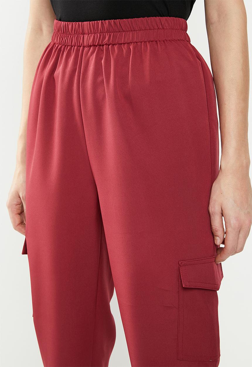 Missguided - Pocket utility cargo trousers - red