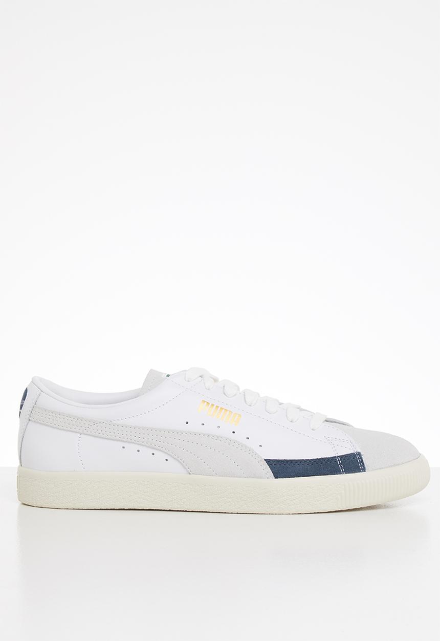 PUMA - Basket - puma white-whisper white-dark denim