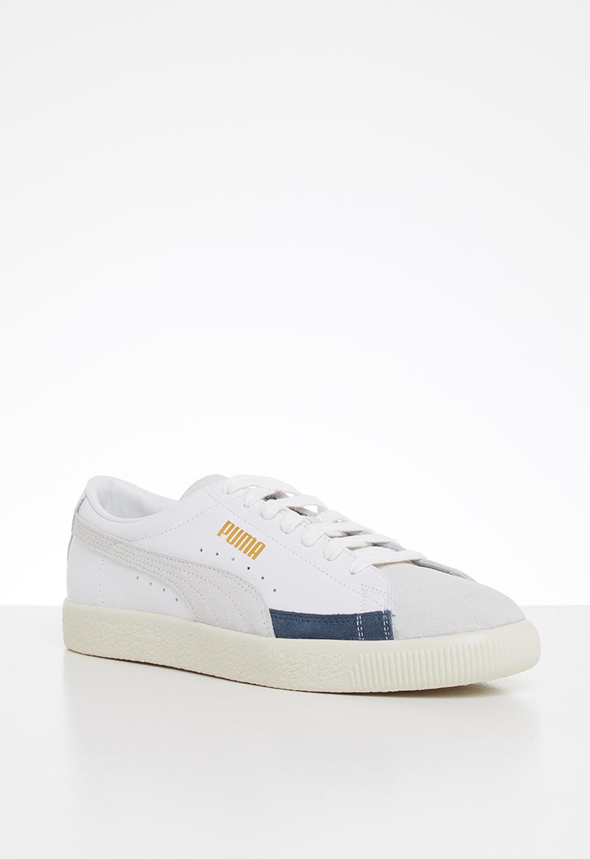 PUMA - Basket - puma white-whisper white-dark denim