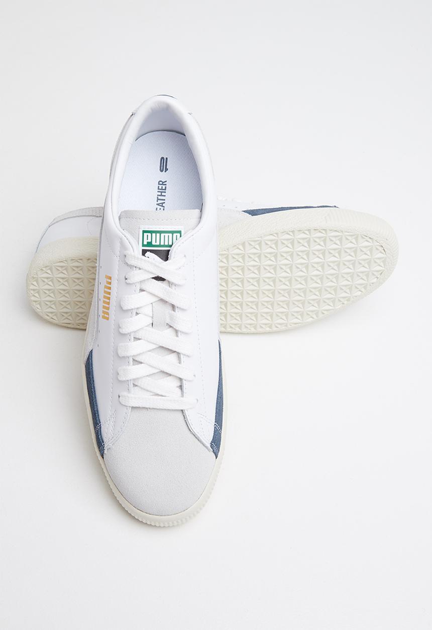 PUMA - Basket - puma white-whisper white-dark denim