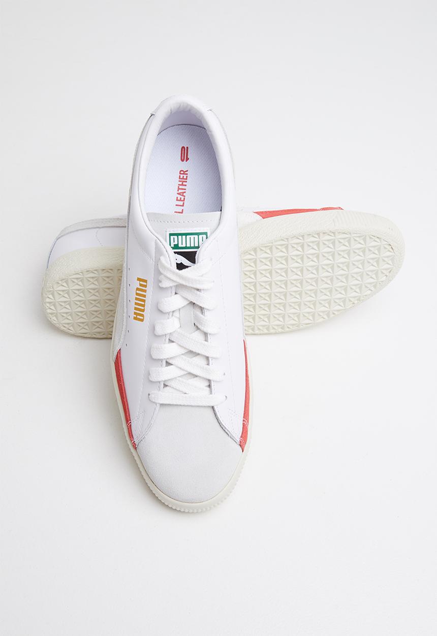 PUMA - Basket - puma white-whisper white-high risk red
