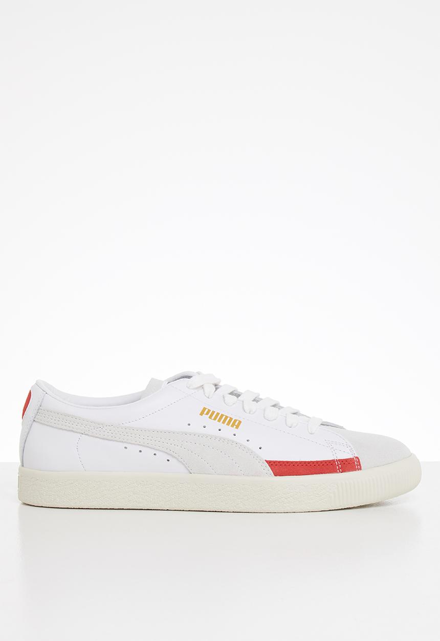 PUMA - Basket - puma white-whisper white-high risk red