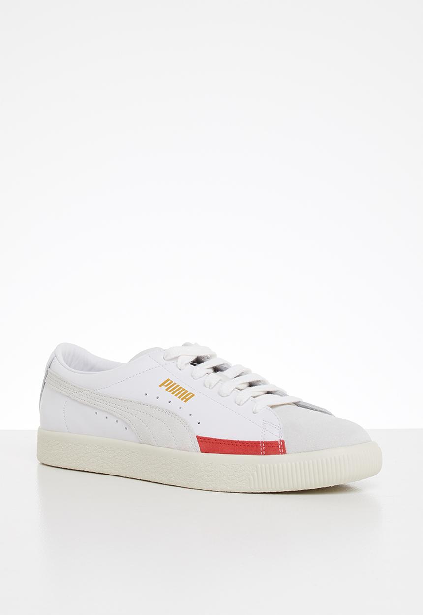 PUMA - Basket - puma white-whisper white-high risk red