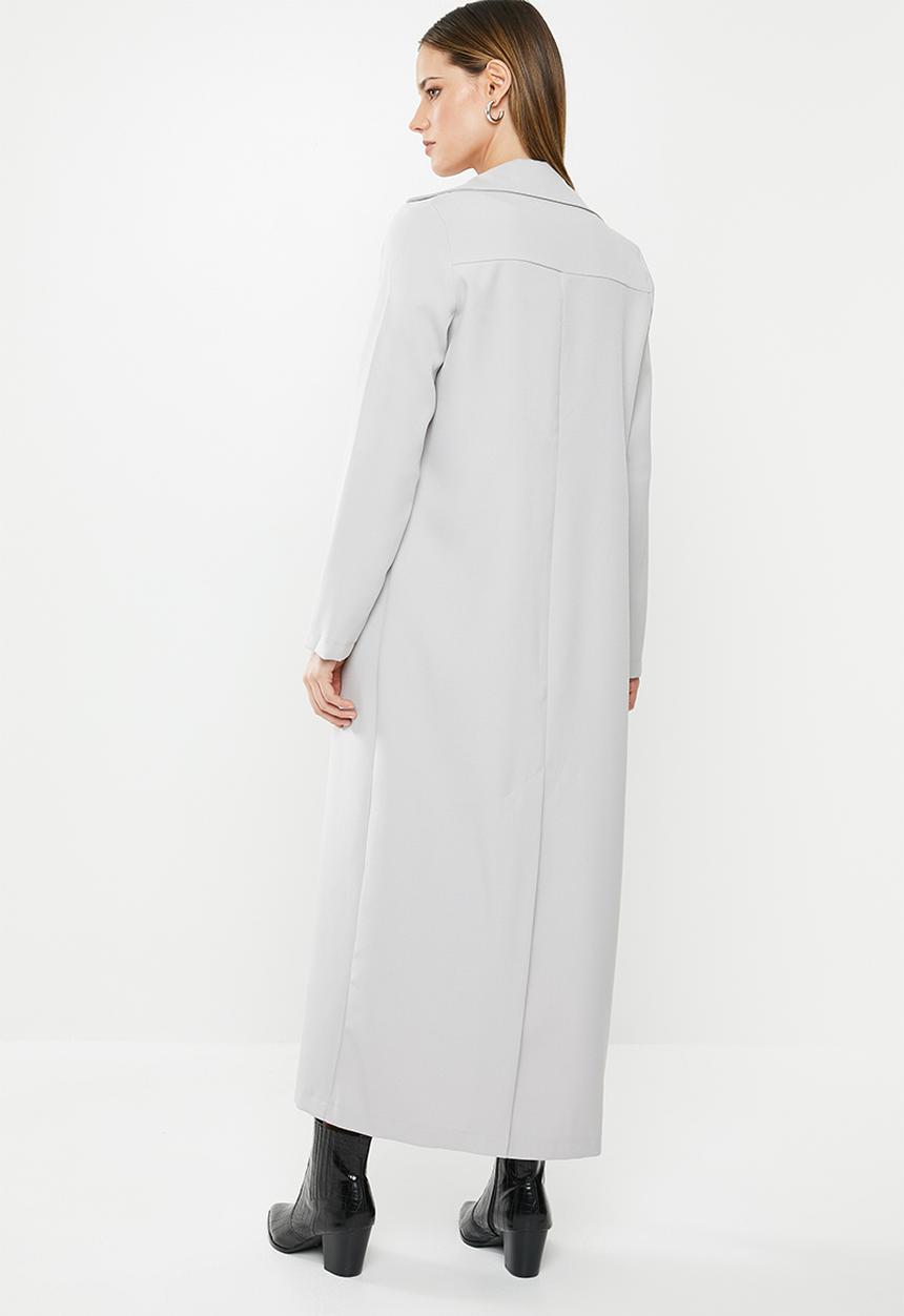 Missguided - Long sleeve maxi duster coat - grey