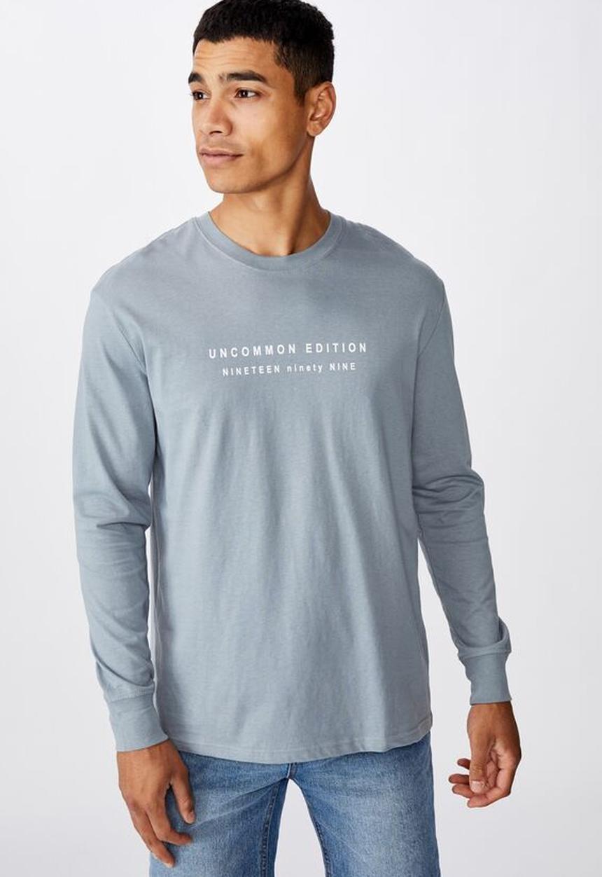 Cotton On - Uncommon edition Tbar long sleeve tee - grey 