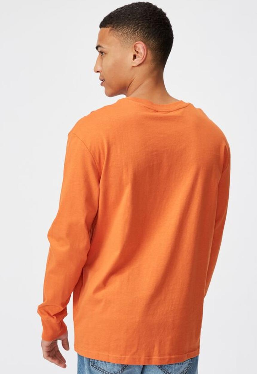 Cotton On - Weird life Tbar long sleeve tee - orange