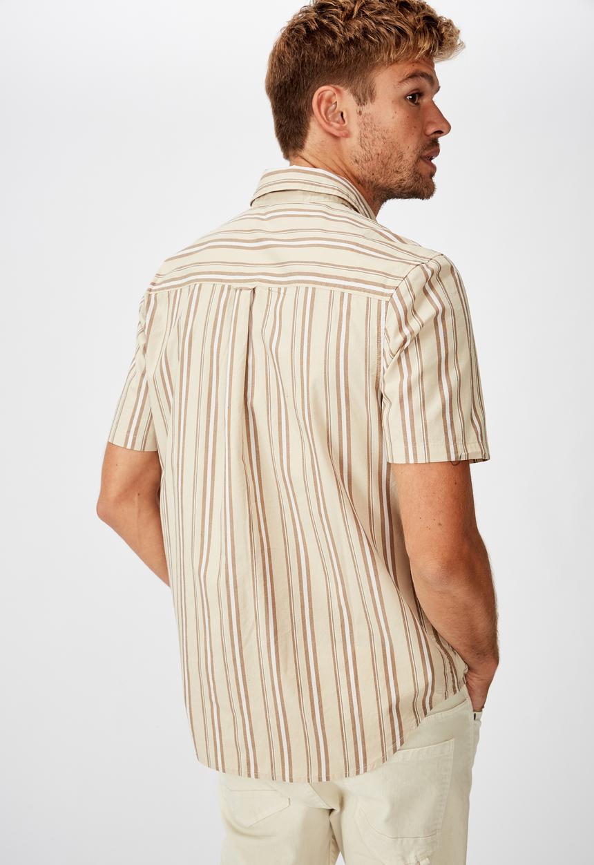 Cotton On - Vintage prep short sleeve shirt - beige 