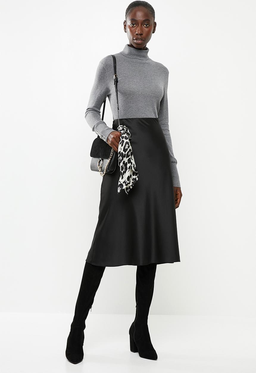 Vero Moda - Milda long sleeve roll neck - grey